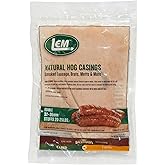 LEM Products Natural Hog Casings, 32-35mm, Edible Sausage Casings, Stuffs Approximately 30 Pounds, Great for Sausage Links, F