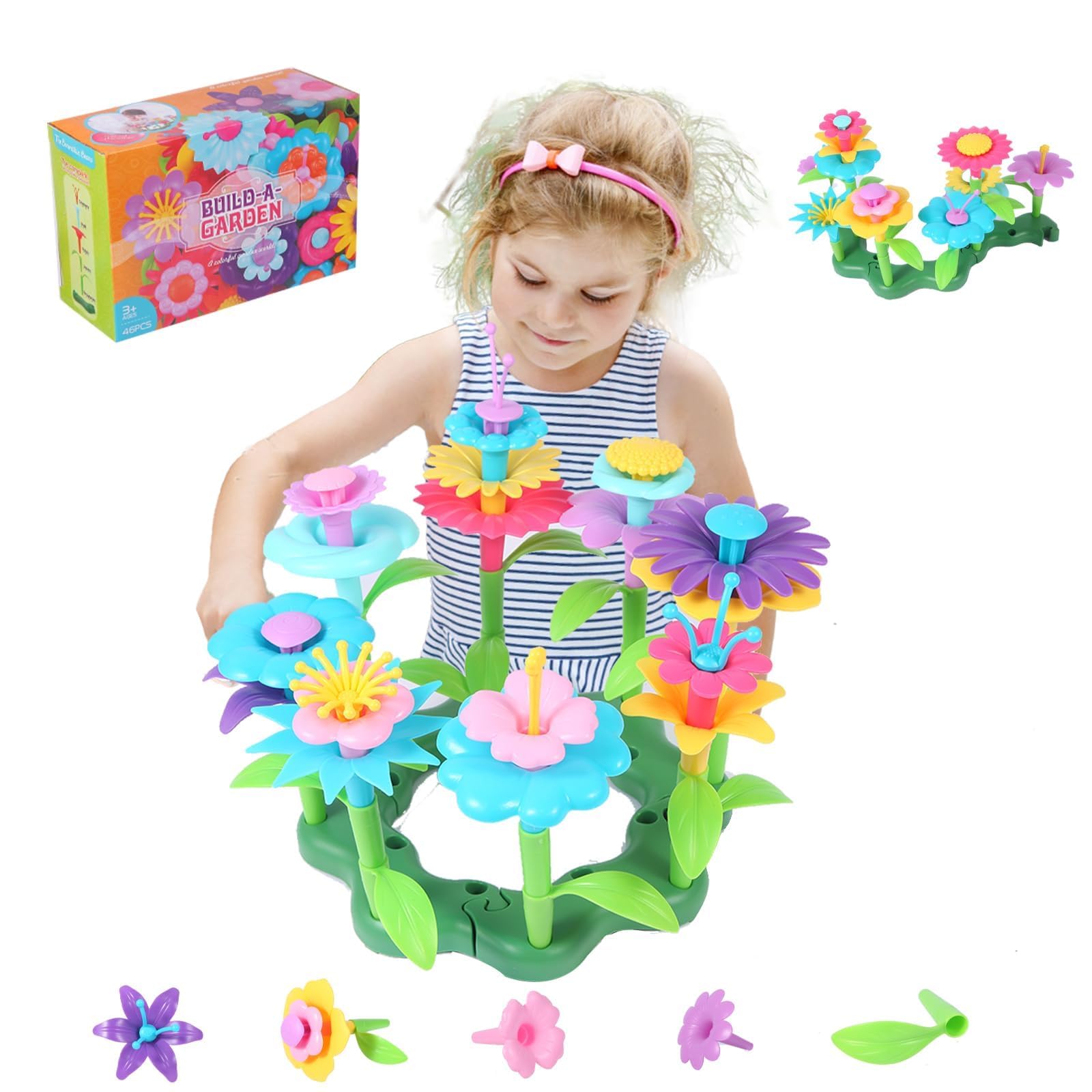 Photo 1 of YEVIOR Flower Toys for Girls Flower Garden Building for Kids,Birthday Gifts for 2 3 4 5 6 Years Old Toddler Girls Boys, Play Set Educational STEM Toy for Kids Birthday Gift Ideas for Girl