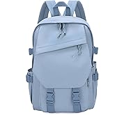 GAEKEAO Classical Basic Travel Backpack for Women and Men Lightweight Travel Workout Sports Backpack Casual Daypack, Blue