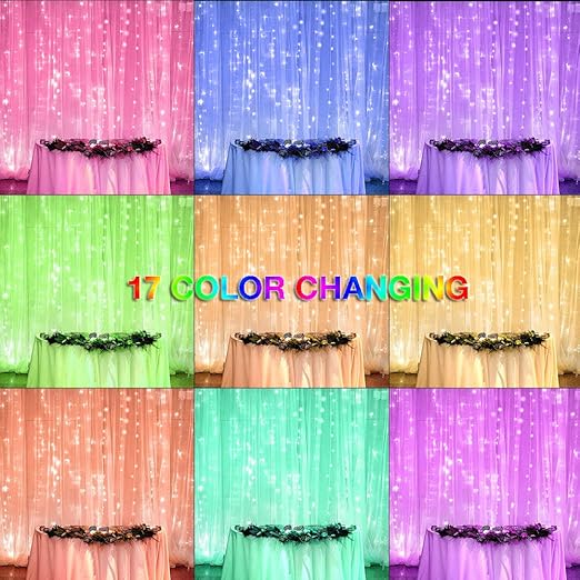 Lichterkette Vorhang Bunte Lichterkette Bunt Lichterkette Kinderzimmer Lichterketten Vorhang Led Lichtervorhang 2x2m Lichterkette Kinderzimmer Madchen Fenster Innen Aussen Weihnachtsdeko Amazon De Beleuchtung