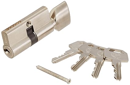 Harrison H-0541 60mm Brass Six Pin Smart Key Cylinder Set (Silver)