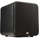 Polk Audio Signature Elite ES8 Powered Subwoofer, Stunning Black | 8" Long-Throw Woofer with Mineral-Filled Polymer Cone, 100W Class D Amplifier, Front Firing Sub, Time-Smart Phase Control