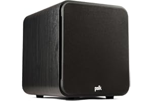 Polk Audio Signature Elite ES8 Subwoofer (Black), 8" Long-Throw Woofer with Mineral-Filled Polymer Cone, 100W Class D Amplifi