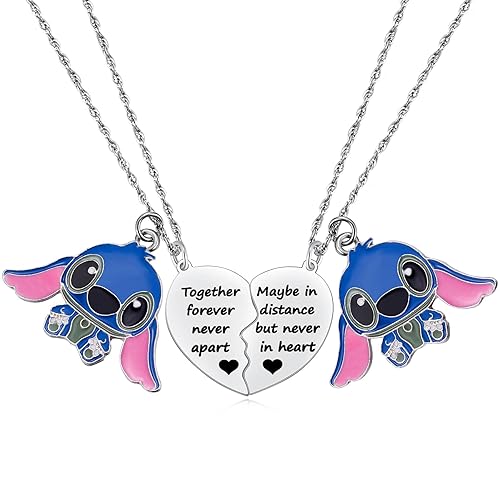 Aesnefe Friendship Stitch Necklaces Gifts for Matching Heart