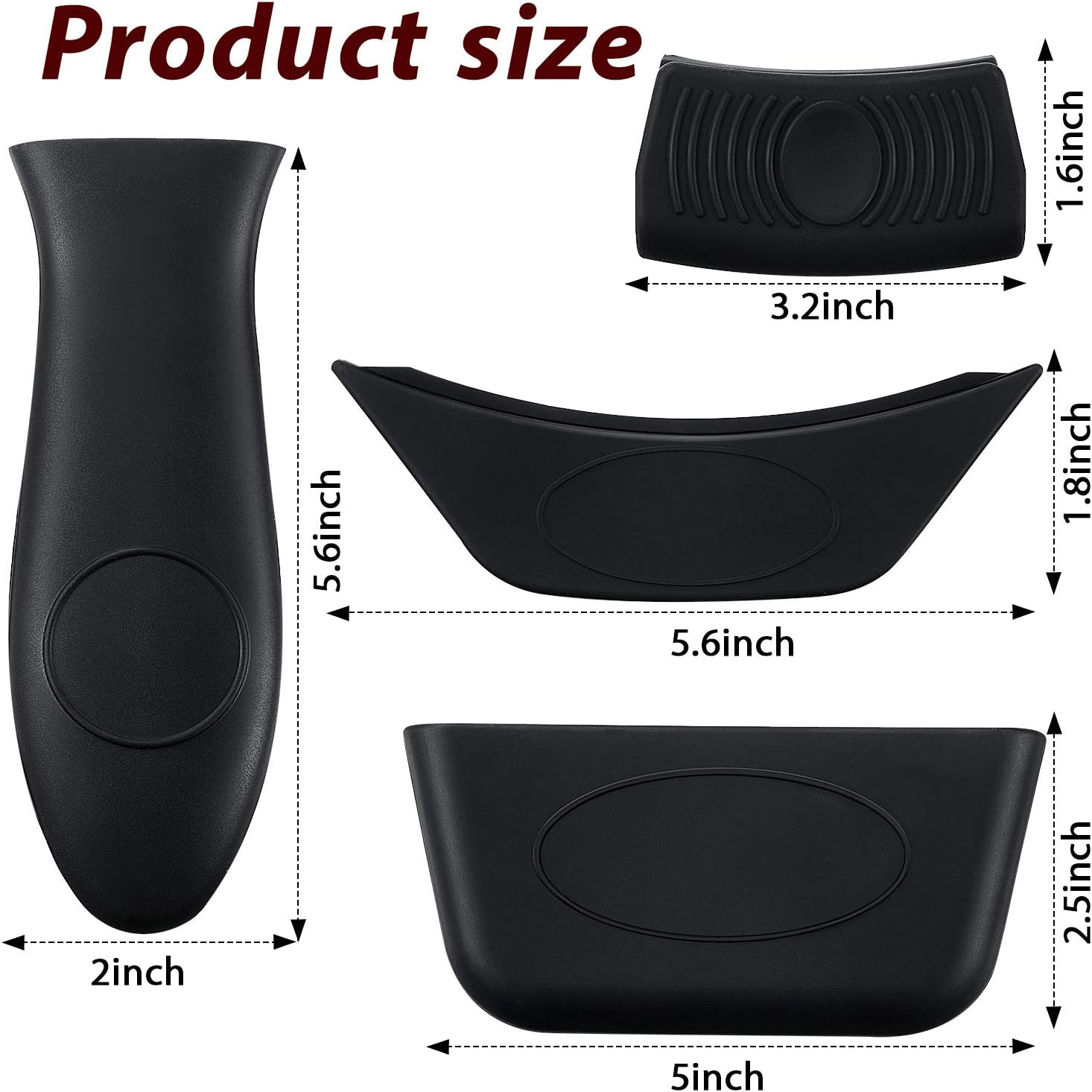 Boao 8 PCS Silicone Hot Handle Holders and Pot Holders Cover Removable Rubber Hot Resistant Pot Holder Sleeves Lid Covers for Cast Iron Skillets Metal Frying Pans Aluminum Cookware Handles: Kitchen & Dining