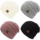 Durio Beanie Hats for Women - Slouchy Beanies Unisex Warm Winter Caps Soft Breathable & Cozy Stretchy Knitted Cuffed Cap