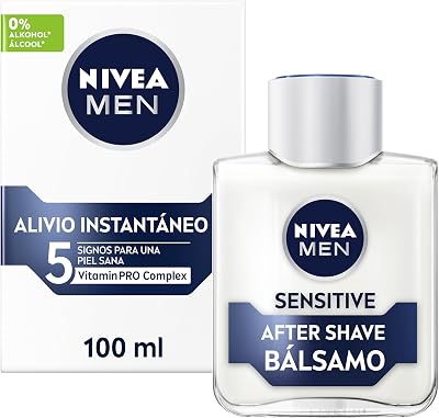 Sensitive Bálsamo After Shave (1 x 100 ml), para el cuidado de la piel sensible, bálsamo anti irritaciones con 0% alcohol para calmar la piel al instante