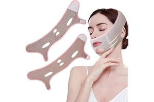 JEFUZH 2Pcs Beauty Face Sculpting Sleep Mask, Reusable V Line Shaping Face Masks ，V Line Lifting Mask (Pink 2)