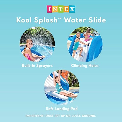 Intex Kool Splash Inflatable Water Slide Swimming Pool Play Center