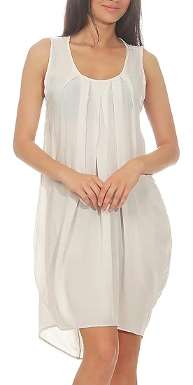 Malito Damen Sommerkleid Knielang | Elegantes Kleid für den Strand | klassisches Freizeitkleid | Partykleid 1120