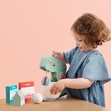 Owl & Fox Wooden Baking Set Turquoise 20x12x23cm Pretend Play Kitchen Toy view 2