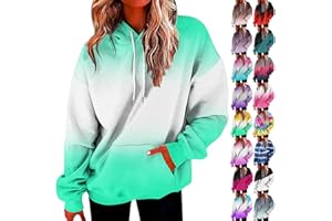SHAOBGE Womens Plus Size Hoodies Tops Casual Long Sleeve Drawstring Loose Hooded Pullover Sweatshirt with Pocket