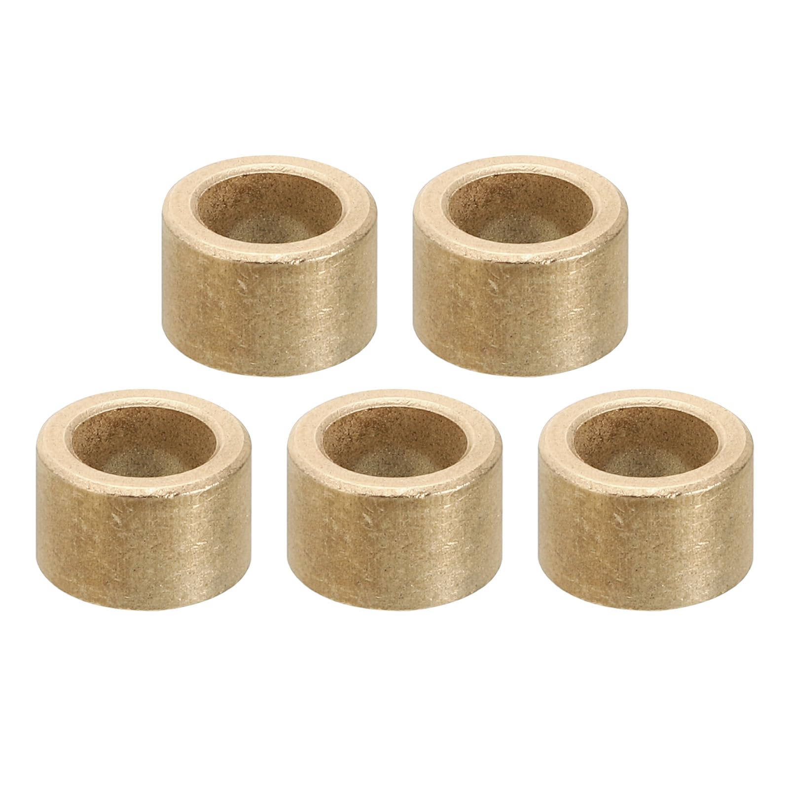 PATIKIL M8 Brass Spacers, 5 Pcs Metal Spacer Brass 8mm ID x 12mm OD x 8mm L Brass Spacers Screw Standoff for 5/16 Inch or M8 Screw