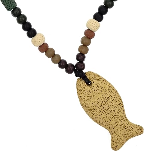 Amazon ナピスト ネックレス ロング レディース 自然素材 エスニック 珊瑚 麻紐 長さ調整可能 Npn198魚 イエロー ネックレス ペンダント 通販