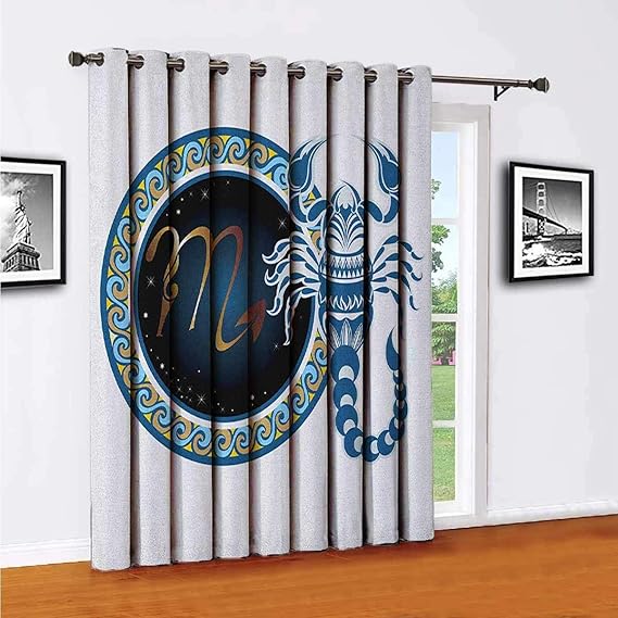 Cortina de pared con diseño de escorpio del zodiaco, divisiones de