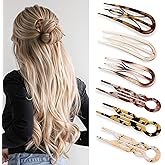 6Pcs Hair Pin for Women, Prestige French HairPin, Strong Durable Flat HairClips for All Hairs, Cute Hair Fork Hairs Styling Accessories for Party Valentine's Day(2 Styles)