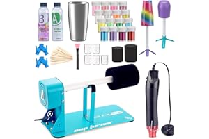 LFSUM Cup Turner for Crafts Tumbler,Tumbler Cup Spinner,Glitter Powder,Epoxy Resin kit for Tumblers for Beginners with Epoxy and Heat Gun (Green)