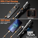 Shadowhawk LED Rechargeable Flashlight 500000L XHM77.2 Adjustable Focus view 5