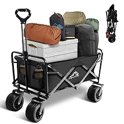 Collapsible Folding Wagon, Heavy Duty Foldable Cart