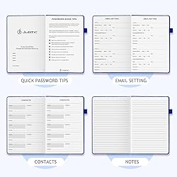 JUBTIC Password Book with Individual Alphabetical