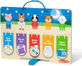 Melissa & Doug Wooden Daily Routines Chart Double-Sided Interactive Board Kids view 4