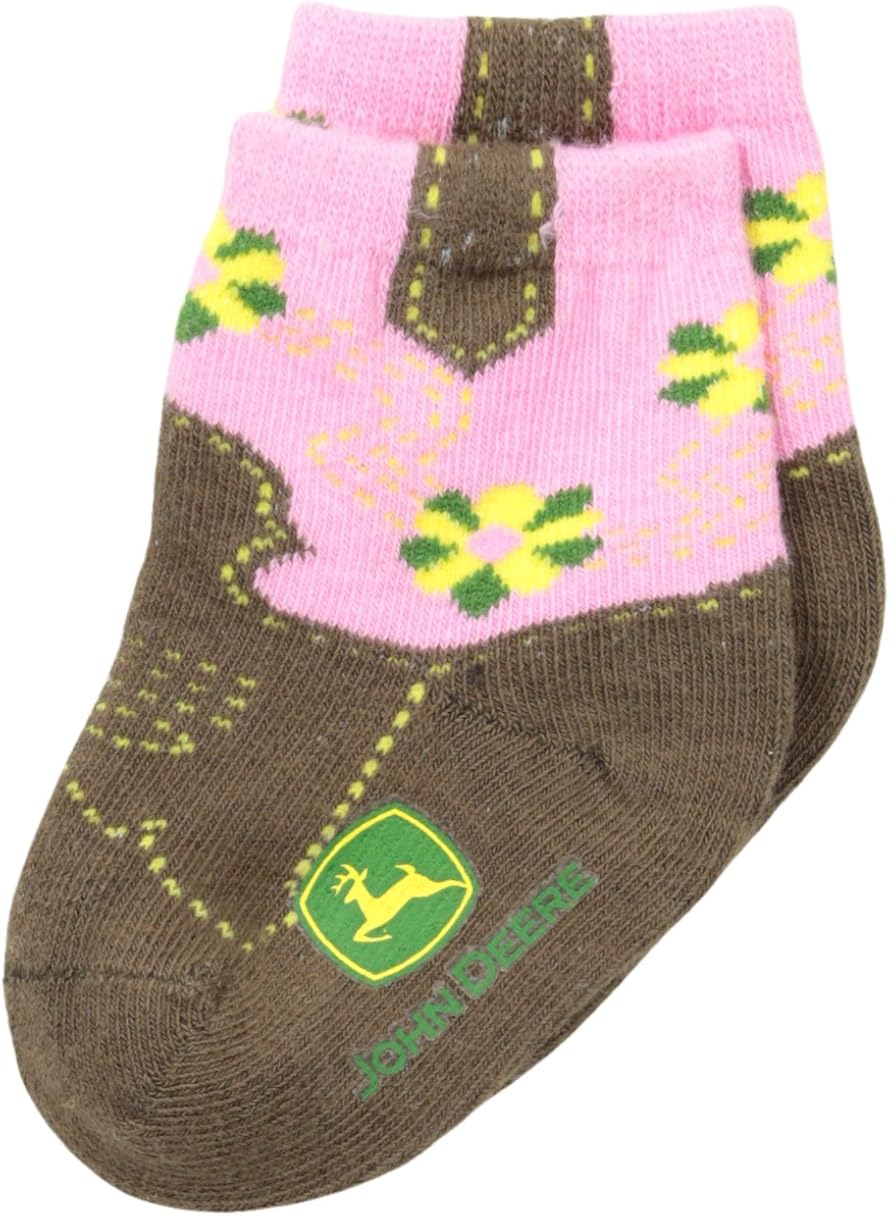 John Deere Baby Girls' Girls' Western Boot Socks 1 Pack