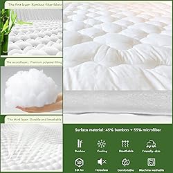 GRT Mattress Pad Cover Rayon from Bamboo King