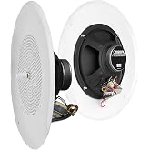OSD Audio 8" Commercial 70V Ceiling Speaker w/Front Volume Control Knob Single White C1090
