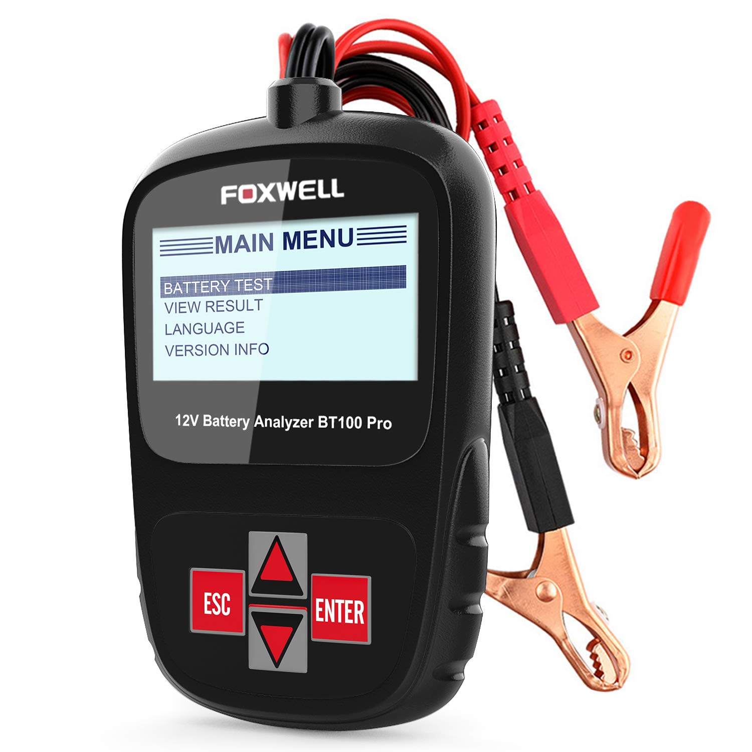 FOXWELL BT100 Pro Battery Analyzer 12V Automotive Battery Load Tester Health/Faults Detector