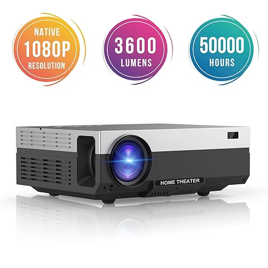 AI LIFE Proyector LED Nativo 1080P con Pantalla de 200