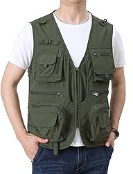 Flygo Men's Fishing Vest Summer Outdoor Lightweight
