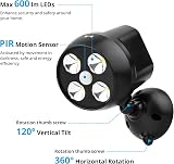NICREW Battery PIR Motion Sensor LED Security Light Outdoor Spotlight 4 LEDs view 5