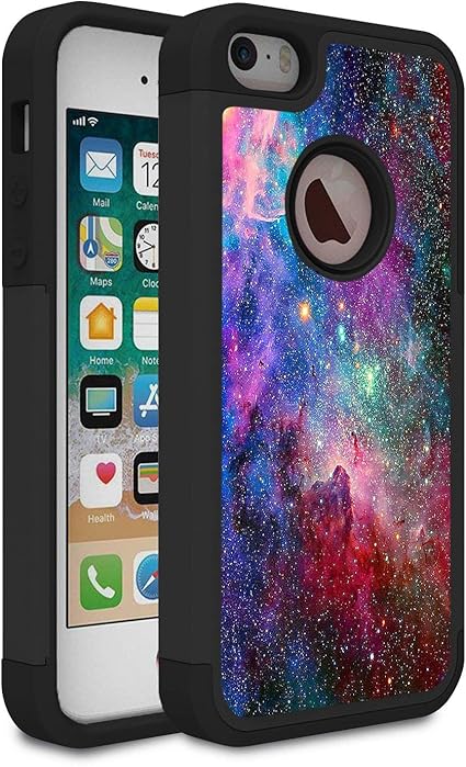 Amazon Com Iphone 5s Case Iphone Se Case Rossy Blue Nebula Galaxy