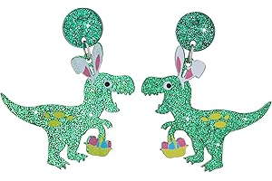 COOLUCKDAY Easter Earrings for Women Teen Girls Cute Bunny Rabbit Drop Earrings Acrylic Easter Lightweight Jewelry Gifts for Holiday Gift Party Favors 1-4 Pairs