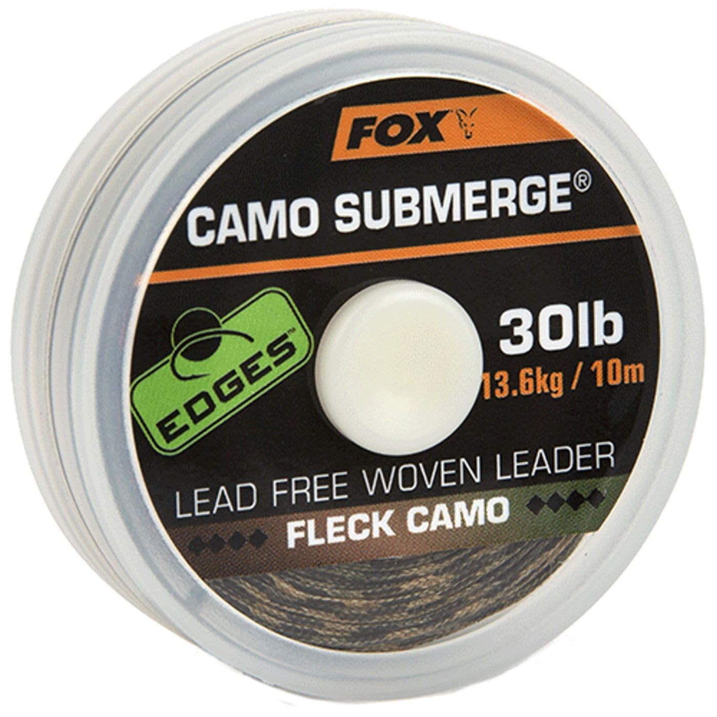 Hull Angling Centre Fox Edges Submerge Lead Free Leader 30lb(Fleck Camo) 10m CAC703