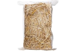 ACOSTOP Natural Wheat Straw - 1 LB Dry Straw, Clean and Soft Decorative Straw Bale for Stray Cats Dogs Yard Farm Pets Garden Mulch Grass Cover