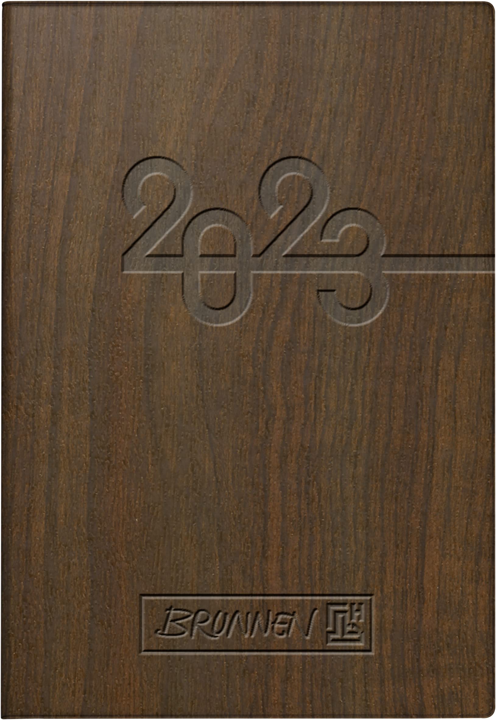 BRUNNEN Nature Weekly Calendar Model 723 2023 Sheet Size 7.6 x 11.2 cm Brown