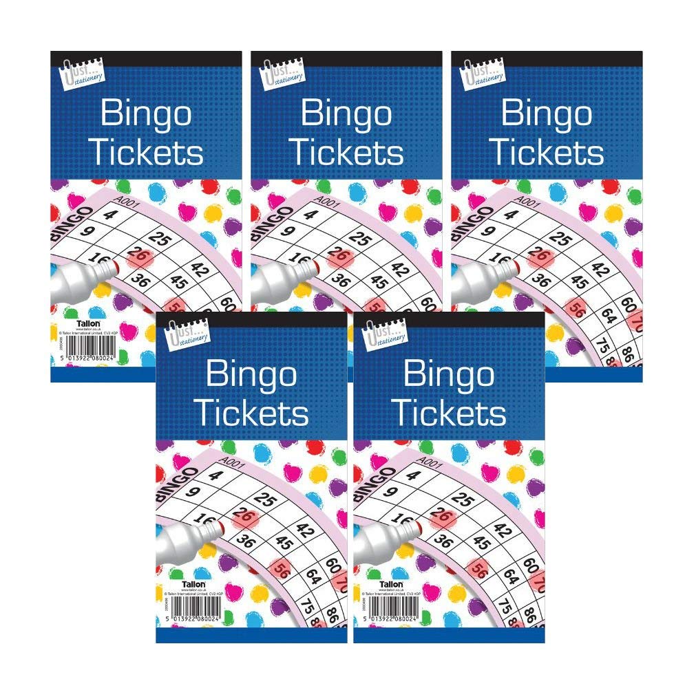 Bingo Game Tickets - 600 Games In Jumbo Size In Pack Of 5
