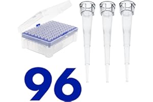 Kashi Scientific 10 uL Universal Racked Laboratory Pipette Tips, Sterile Dnase/Rnase Free, Pyrogen Safe [10ul, Non-Filtered, 96 Tips]
