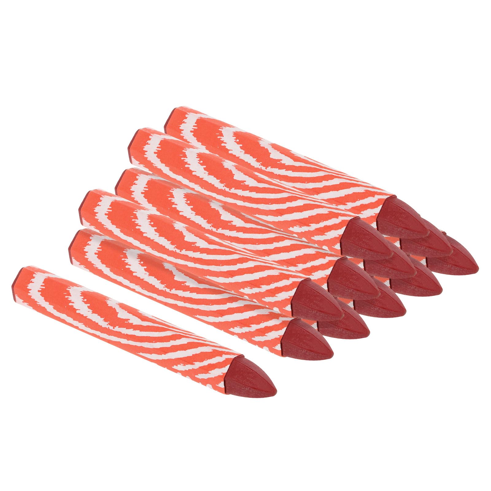 PATIKIL Lumber Marking Crayons, 12 Pack 4"x0.55" Hex Wax Tire Marker Drawing Crayons for Wood, Glass, Ceramics, Cartons, Cloth, Stone, Red