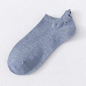 Smile protector de tacón alto bordado calcetines de tobillo de color