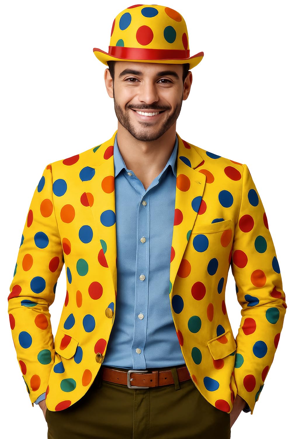 Guirca Fiestas GUI13392 - Polka Dot Satin Clown Melon Hat