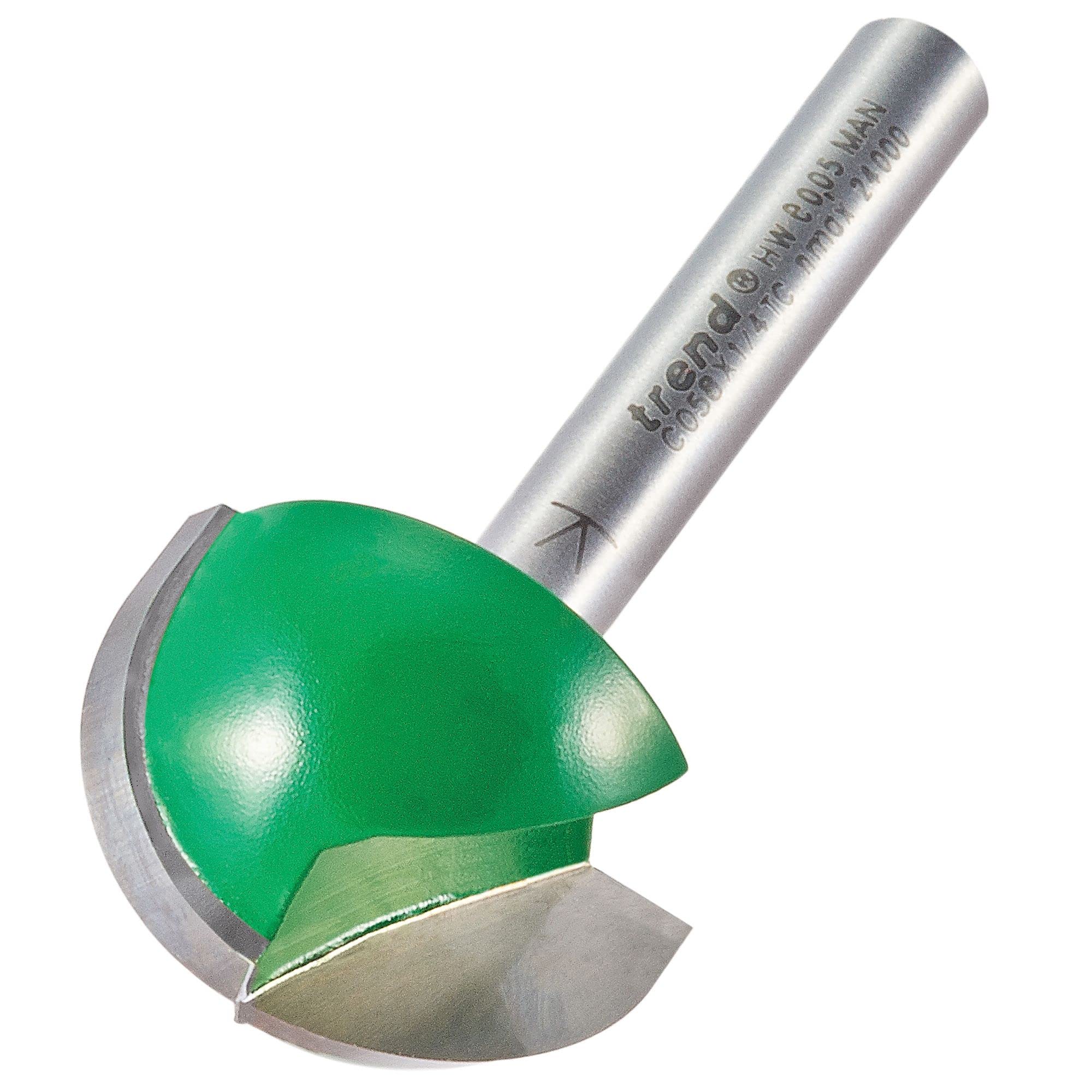 Trend CraftPro Cavetto Router Cutter, 1/4 Inch Shank, 12.7mm Radius and 25.4mm Cut Diameter, Tungsten Carbide Tipped, C058X1/4TC — image 1