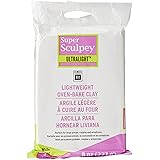 Polyform Super Sculpey Ultralight White, Lightweight, Non Toxic. Soft, Sculpting Modeling Polymer clay, Oven-bake clay, 8 oz 