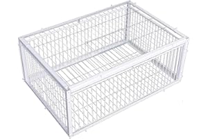 Pigeon Trap, Bird Trap with One-Way Access Entrances & Skylight, 16x12x10 Inch Metal Pigeon Cage for Farms Barns Gardens Dove