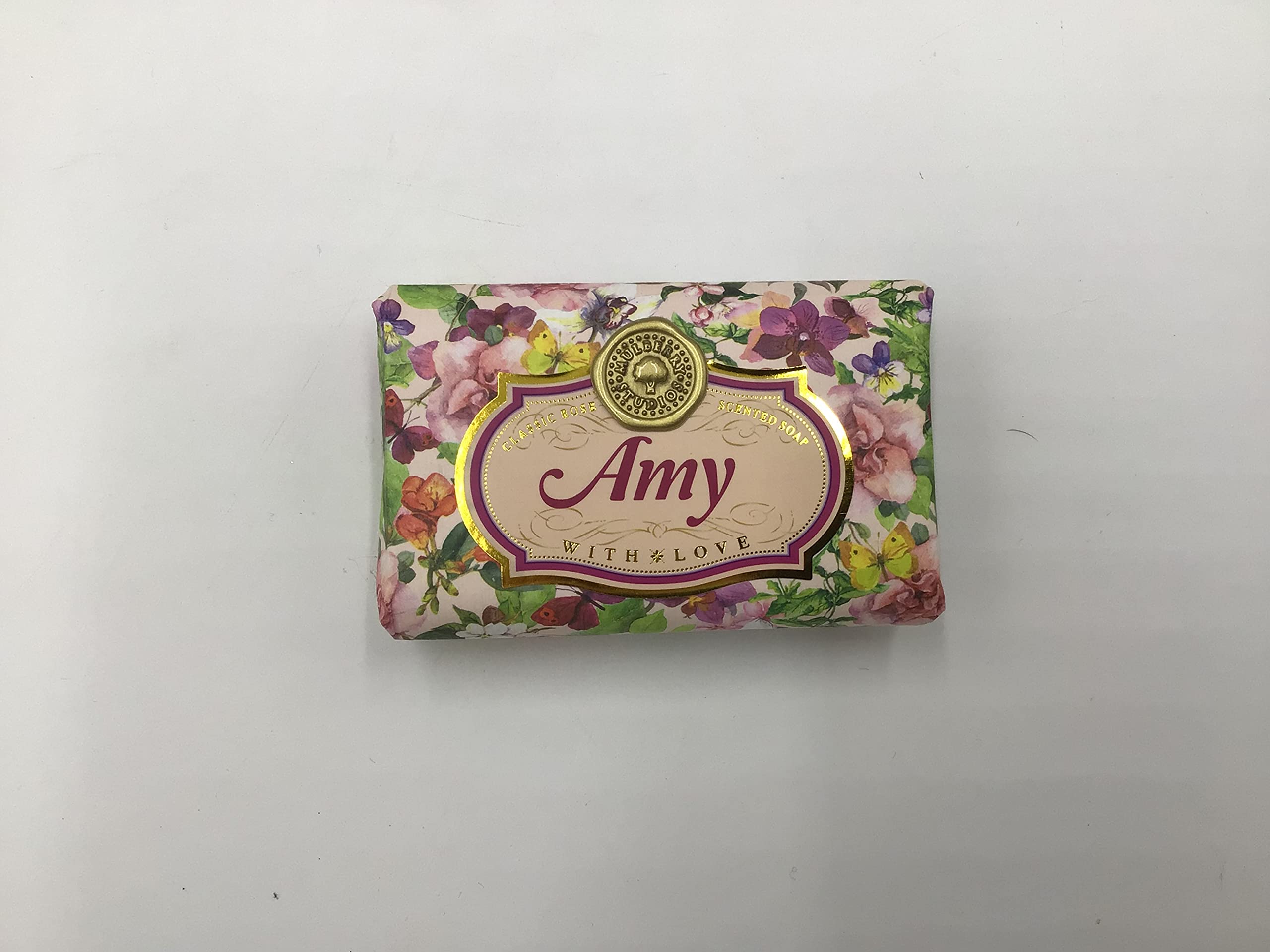 Amy - Gift Soap Bar For Her Birthday Rose Scent Mum Grandmother Cleanser Lather Present Girl