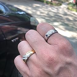 Men's Wedding Band Ring Round Cut Lab Created
