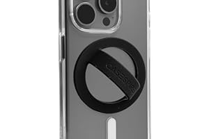 Casespire Magnetic Silicone Phone Grip Soft Finger Loop Holder for MagSafe Cases and iPhones (Black)