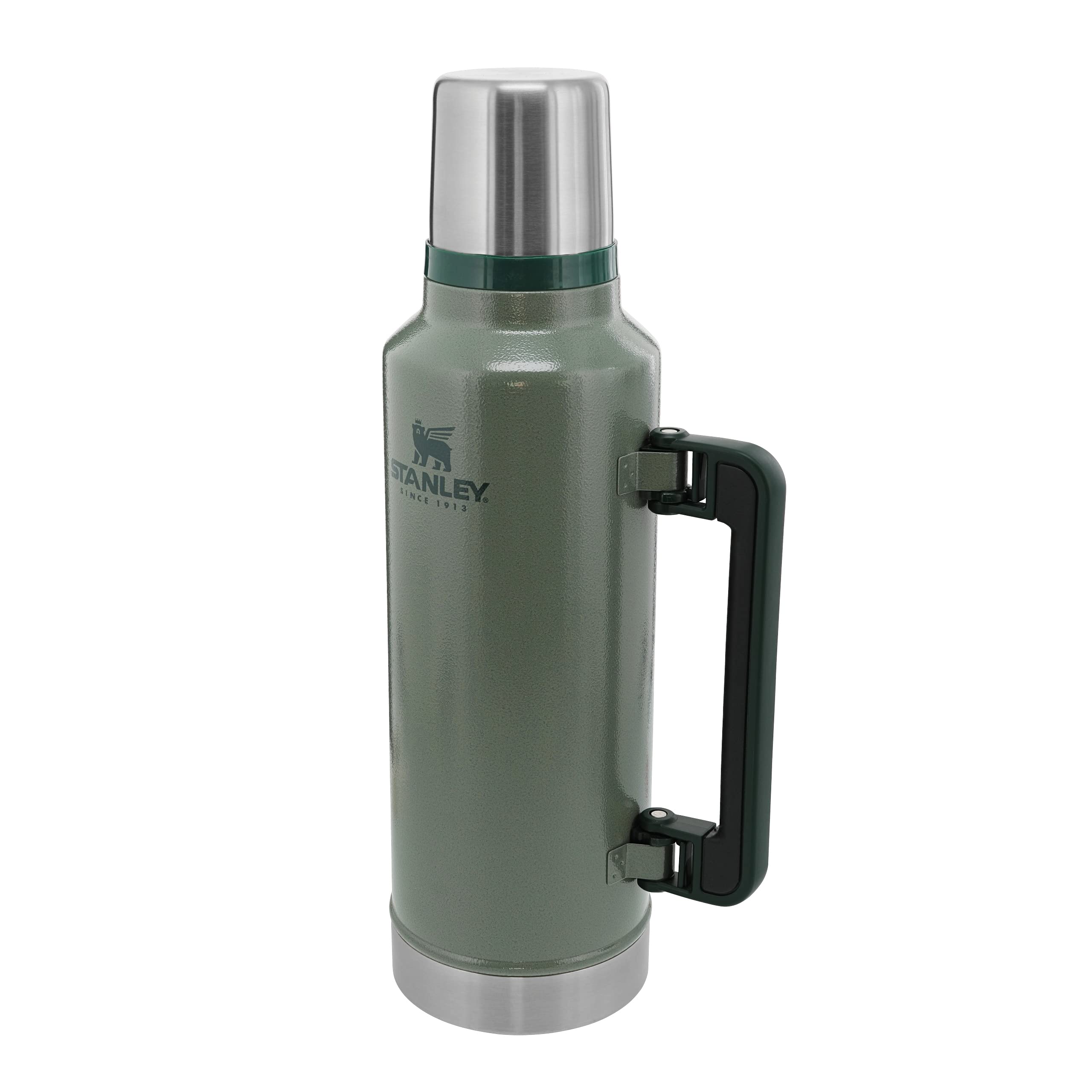 Stanley 1913 Classic Legendary Thermal Flask 1.9L - Keeps Hot Or Cold for 45 Hours - BPA-Free Insulated Bottle - Stainless Steel Coffee Flask - Leakproof - Dishwasher Safe - Green
