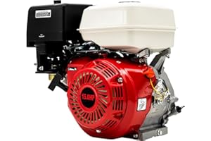 YUNLAIGOTOP 4-Stroke 15HP Gas Engine Motor 420CC 9.7kW Go Kart Engine Motor Recoil Start System Gas Motor with Air-Cooling, Small Gasoline Engine Motor for Go Kart, Mini Bike, Chipper, Garden, Farming